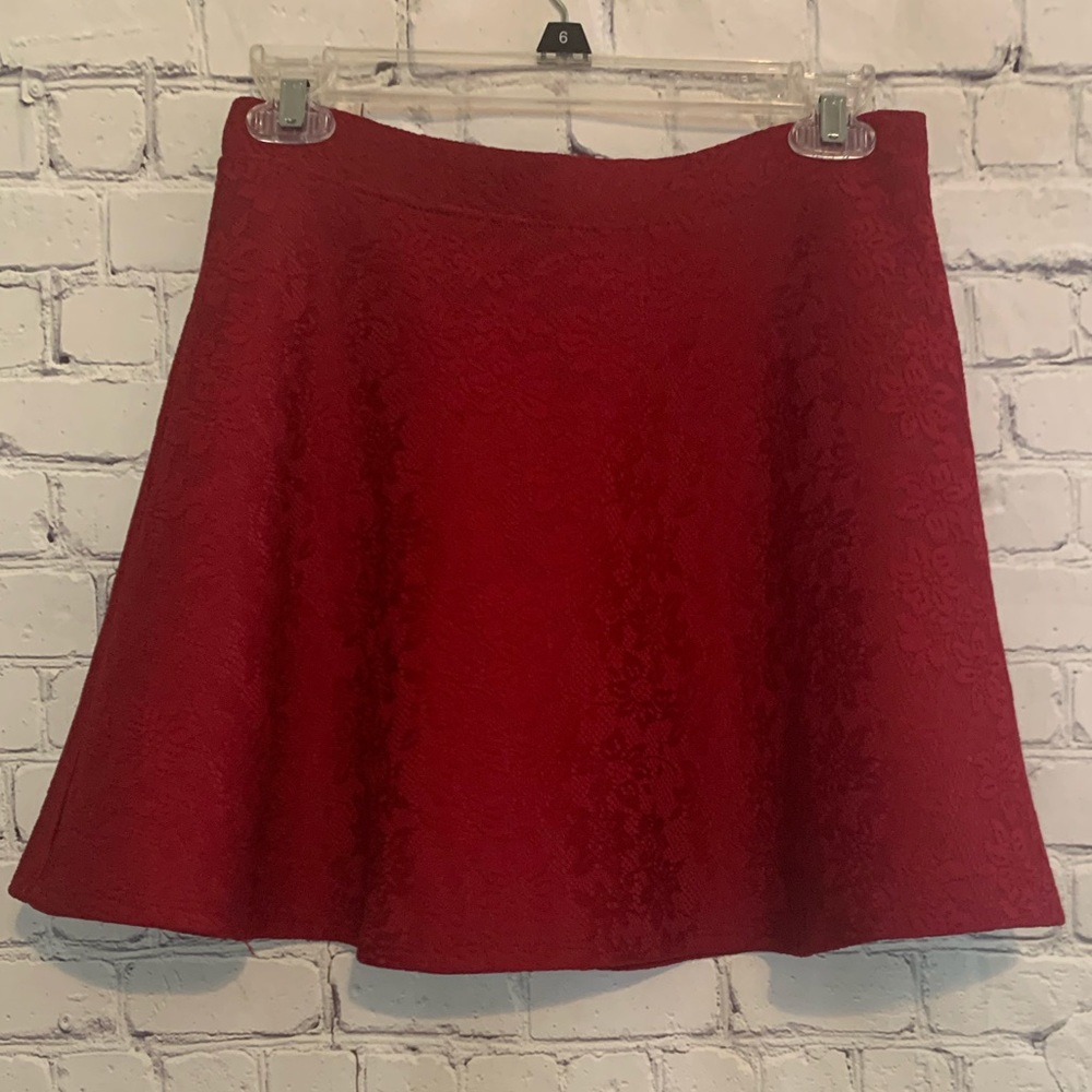 Red Flare Skirt